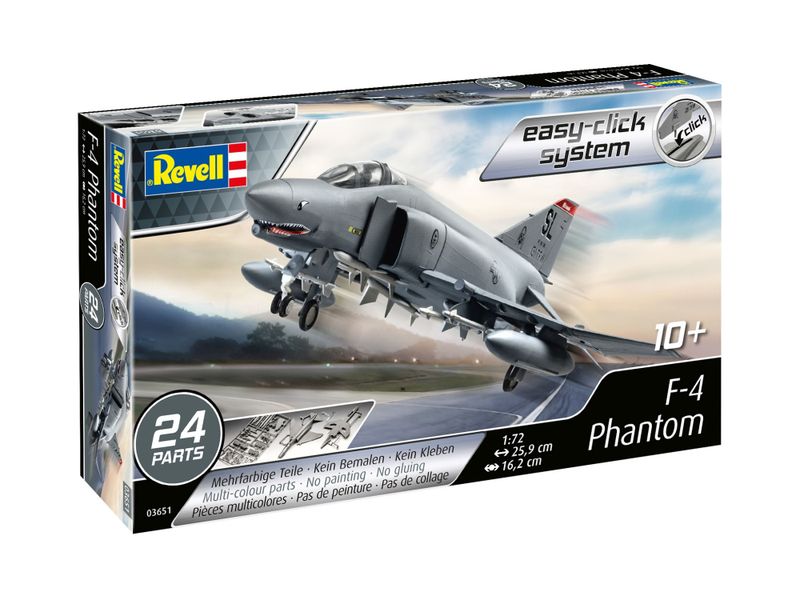 Revell Easy Click 1/72 F-4 Phantom Plane Plastic Model Kit