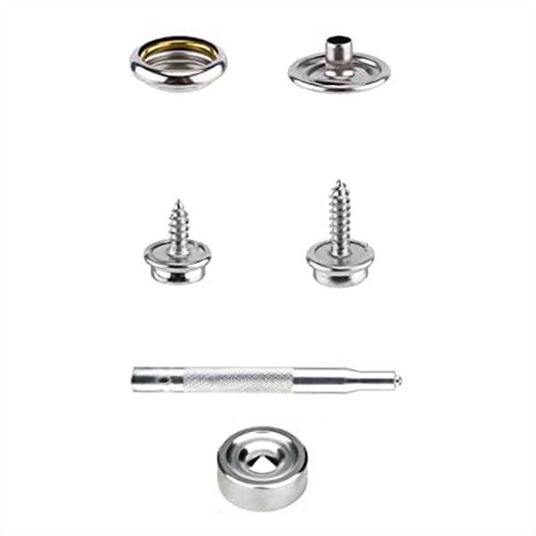 120Pieces Snap Fasteners Kit, Marine Canvas Snaps with 2Pcs Setting Tool