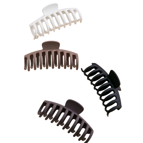 4 Milk Coffee Colored Frosted Keel Clamps