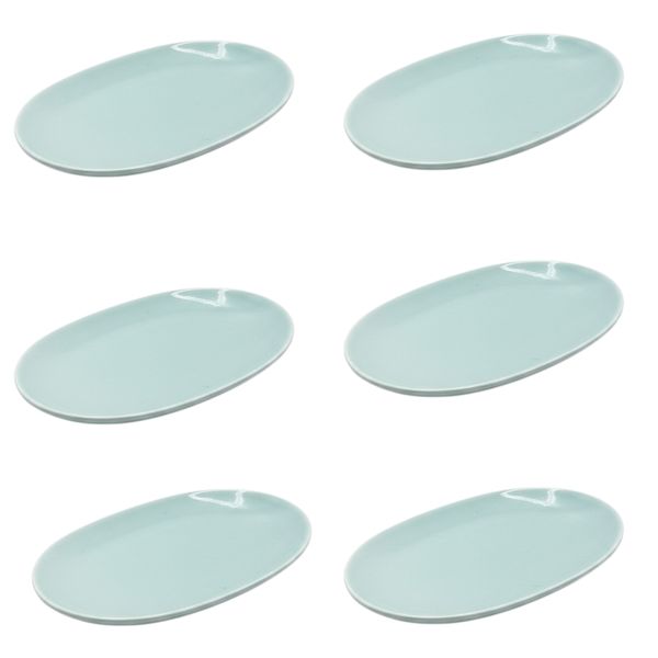 6 Piece Mini Platter Small 15.5x11.2x1.5cm - Blue