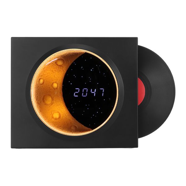 Retro BT Speaker, Alarm Clock, Black