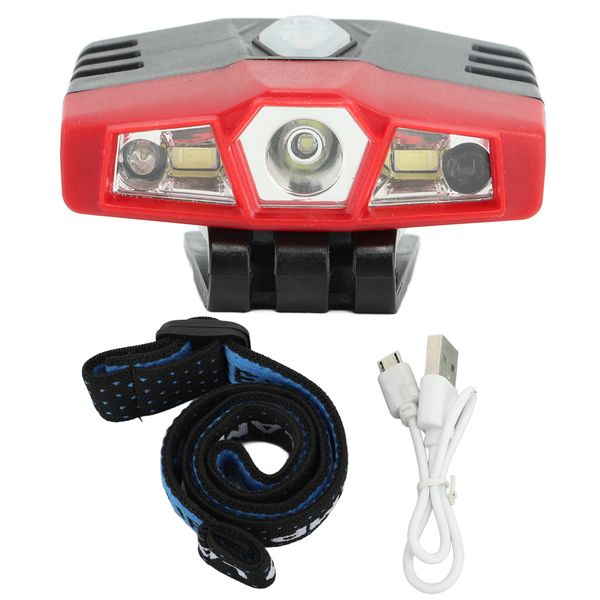 COB LED Headlamp Dual Mode Waterproof Red