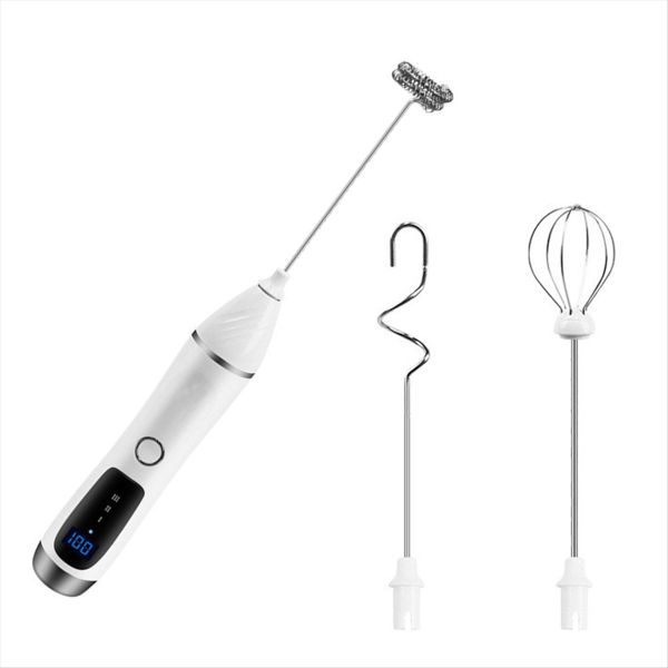 Handheld Milk Frother for Coffee Rechargeable Drink Compatible with None