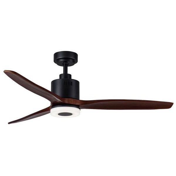 Black and Wood 18W 3 Blade LED Ceiling Fan 1320mm FCF044