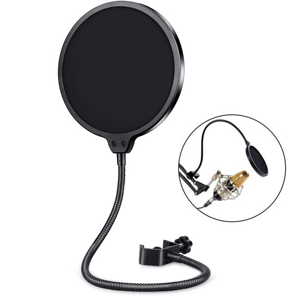 Pop Filter Flexible Wind Screen Sound Double Layer Studio Microphone