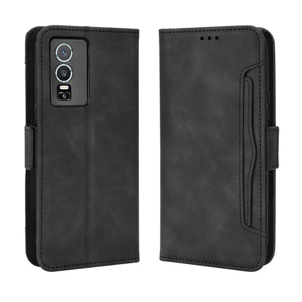 Multi Card Groove Leather Cover Compatible With Vivo V60 Lite 4G/5G