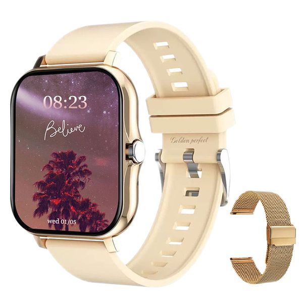 Women's Smartwatch Android &amp; iOS Compatible 1.83" HD Dual Strap