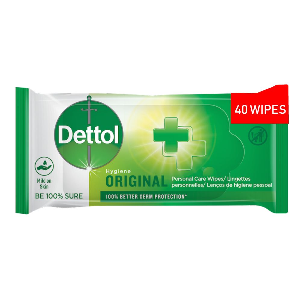 Dettol 40's, Personal Care Wipes, Original Buy Online in South Africa