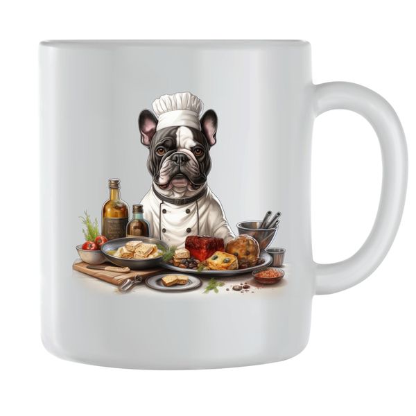 Chef Coffee Mugs for Men Women with Frenchie Lovers Graphic Cups Present106