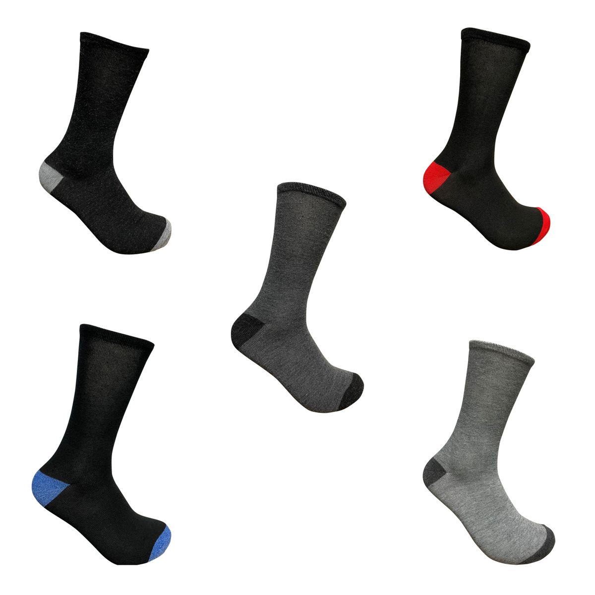 Undeez 5 Pack Men's Black and Grey Trouser Sock | Shop Today. Get it ...