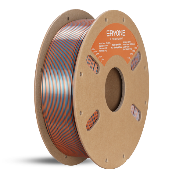 ERYONE Hyper PLA Quad Color Silk Filament - Black/Red/Orange/Gold 1kg