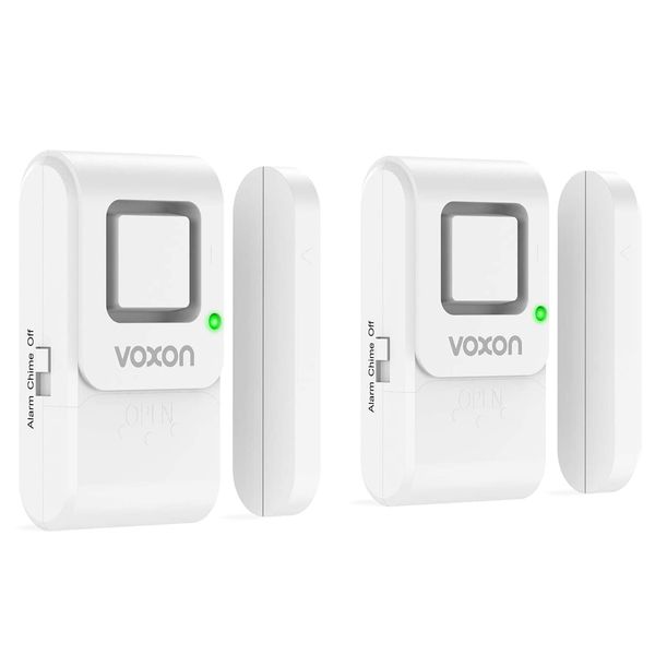 Magnetic Door and Window Security Alarm Sensor - (2 Pack) - LOUD 120 DB