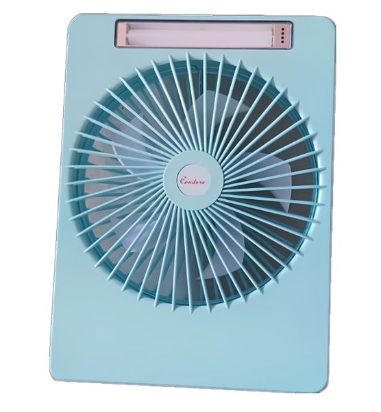 Cool and Bright: 3-Speed Portable Fan Enhanced with LED Light
