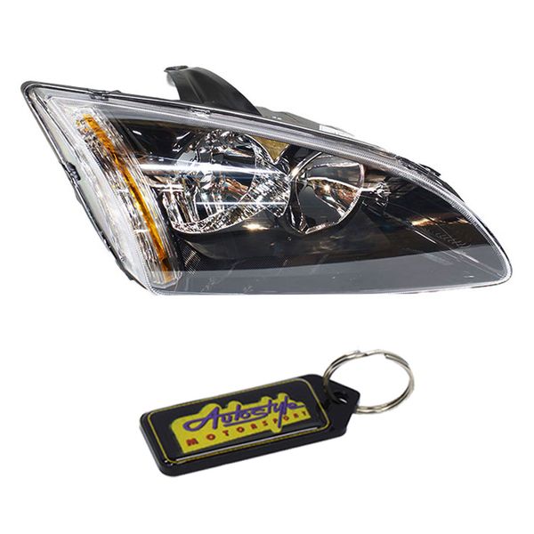 Replacement Headlight with Socket for Ford Focus 05-09 - LHS &amp; Key Holder