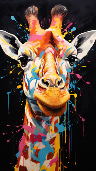 Canvas Wall Art - Giraffe Neck and Head - MT0380