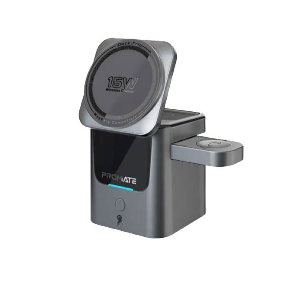 Promate 3-in-1 Wireless Charger with 15W MagSafe