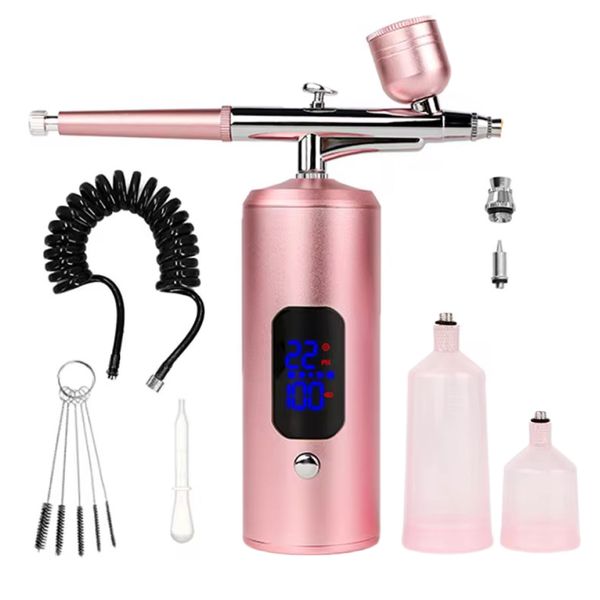 Beauty Airbrush System Kit with Spring Tube - Pink