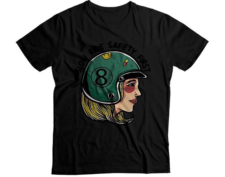 Slow Ride Safety First Graphic T-Shirt