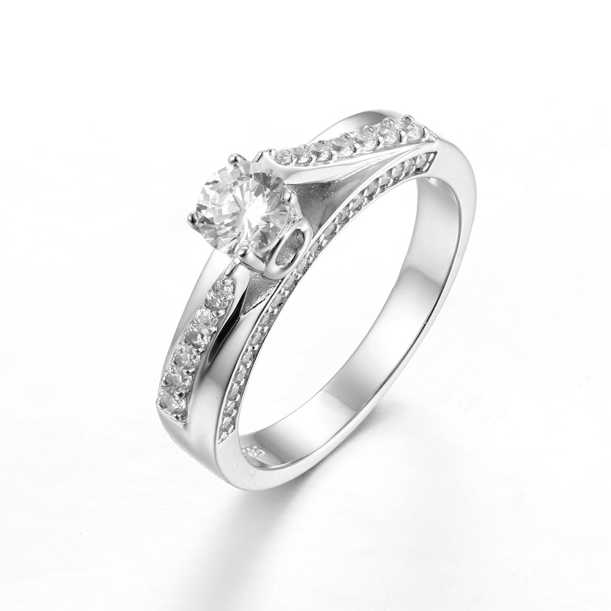 Sterling Silver Solitaire Claw Set Engagement Wedding Ring SR00043 ...