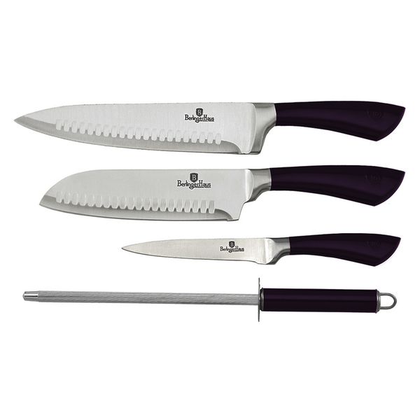 Berlinger Haus 4-Piece Stainless Steel Knife Set - Purple Eclipse