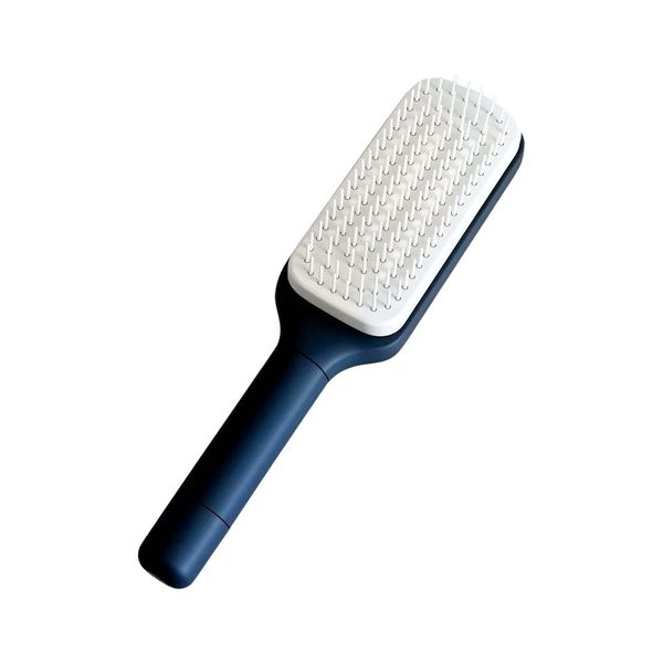 2026 New Retractable Self-Cleaning Hair Brush - Anti-Static &amp; Travel (Blue)