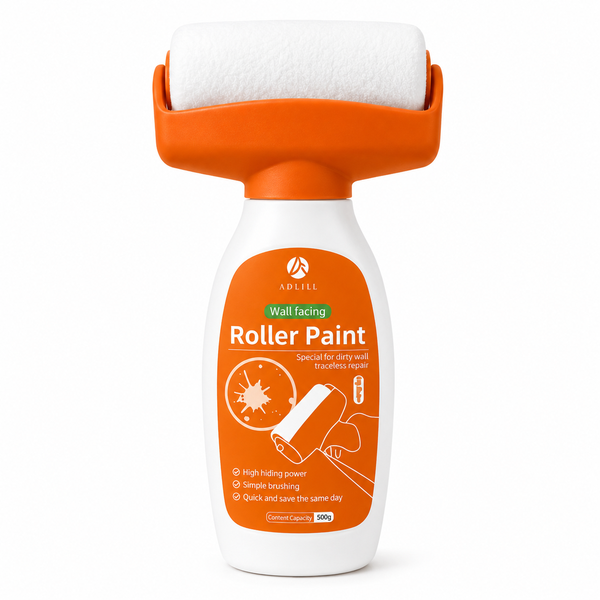 Wall Repair Paint Roller Brush - Easy Cover White Interior Wall