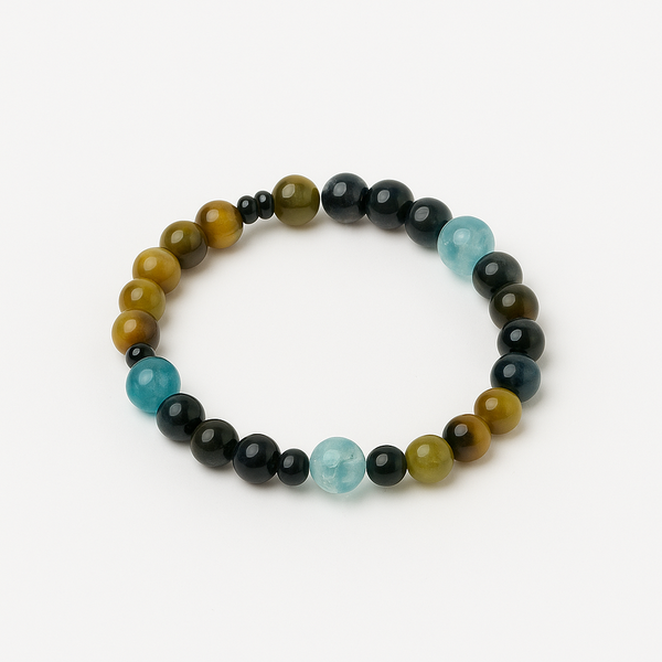Mixed Colour Beaded Stretch Bracelet