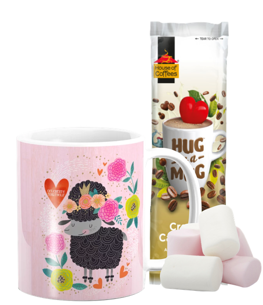 PepperSt Hug Mug with marshmallows | Celebrate Yourself