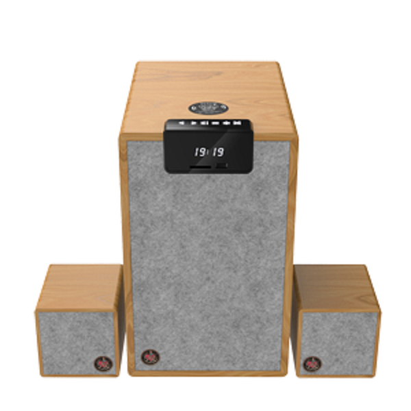 AV Love AVL 3 Bluetooth 2.1 Stereo Speaker System Oak and Grey