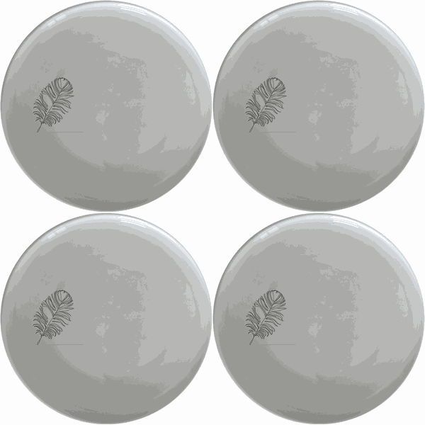 Ostrich Feather Delicate Side Plate Set of 4 - Range 1