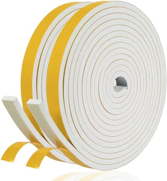 2 Piece Self-Adhesive EVA Foam Seal Strip-Door &amp; Window Insulation Tape