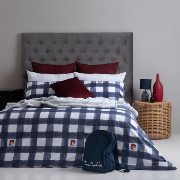Pierre Cardin Microfobre Duvet Cover Set Watercolour Gingham Buy Online in South Africa