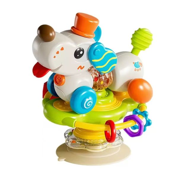 Baby Dining Table Puppy Suction Cup Spinning Toy 0-3 Years Multifunctional