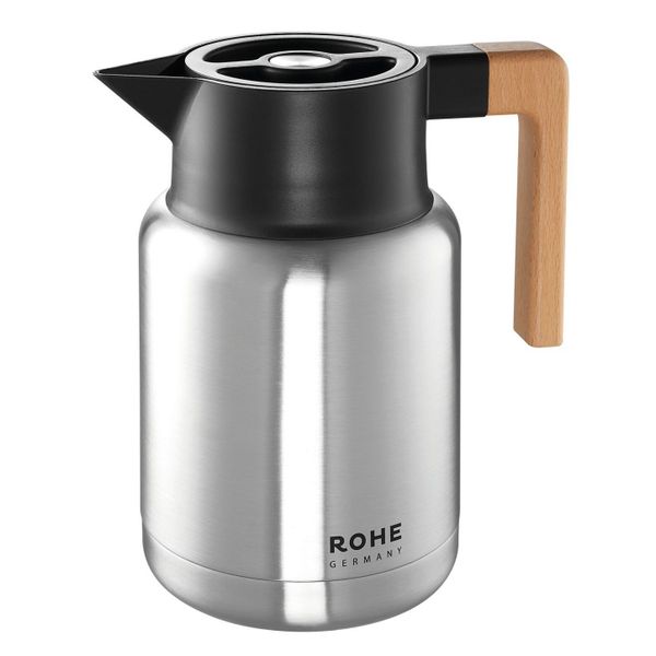 ROHE Thermos Flask: Vacuum with Wood Handle Isidor 1.4 L - German Brand