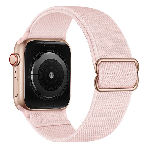 Nylon solo strap Compatible with Apple watch 42/44/45/49mm-Sand Pink