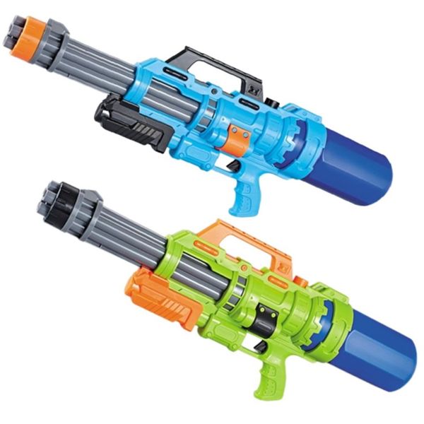 Large Water Blaster Machine Gun Style Pump Action - 69cm - Set of 2