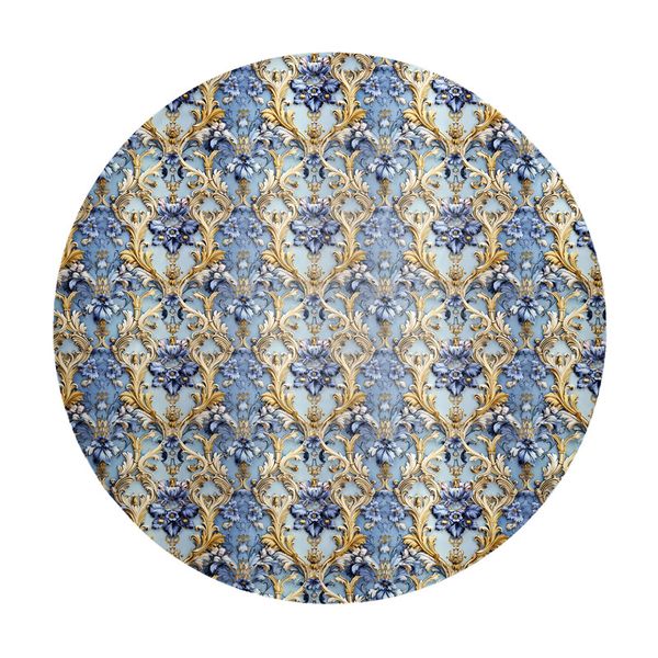 Shades Of Blue Round Tablecloth