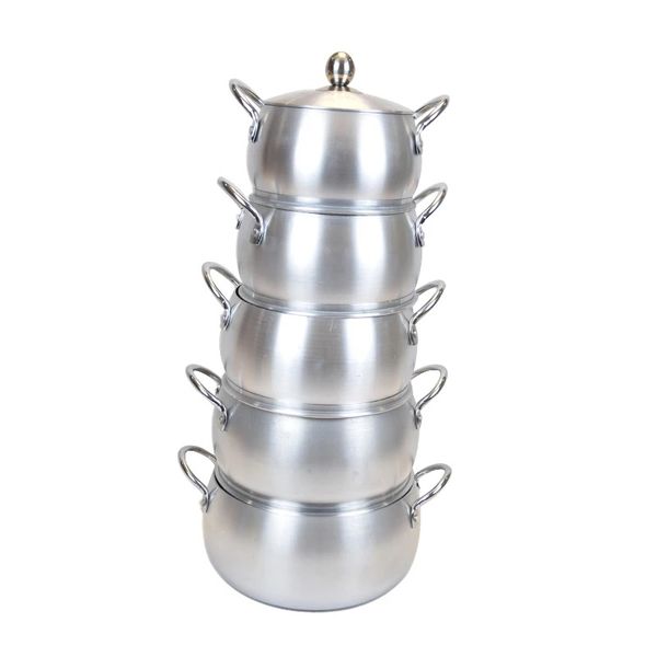 Aluminum Stainless Steel 10Piece Pot Set