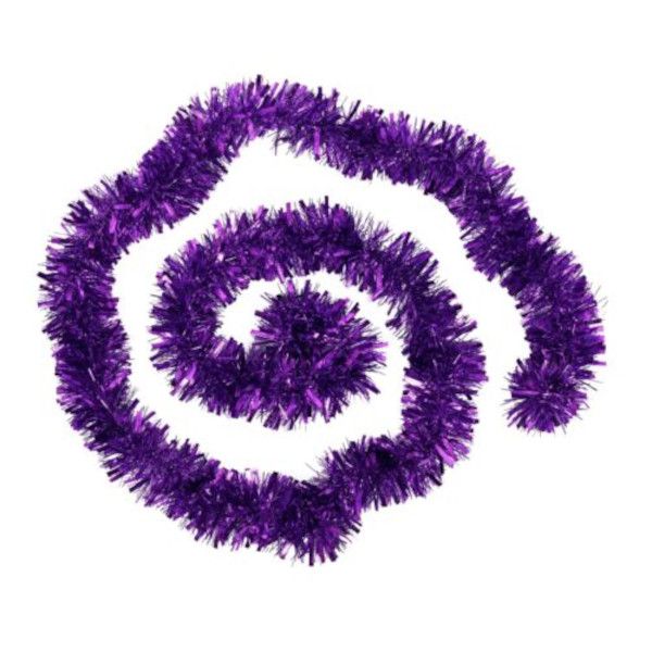 Christmas Decoration Tinsel Garland- Purple 2 meters