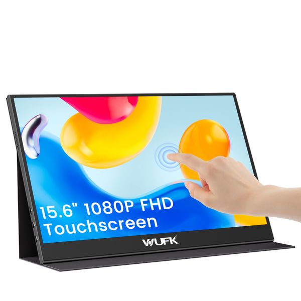 WUFK F156P04 15.6" Portable Touchscreen Monitor - Full HD IPS HDR