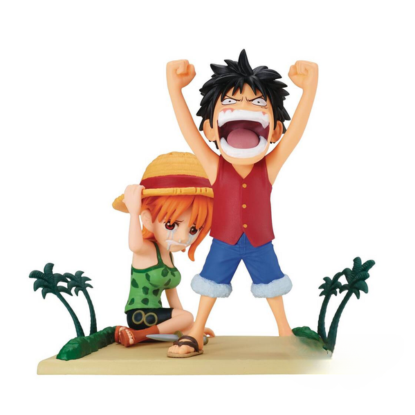 One Piece WCF Log Stories Luffy &amp; Nami Figure