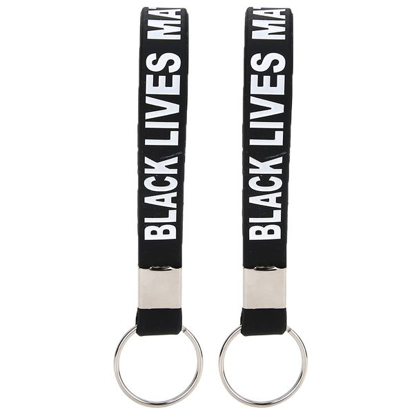 Black Lives Matter Silicone Keychain