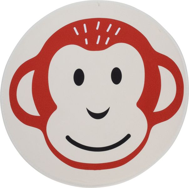 Kids' Rug Round Polyester Monkey Design - 60 x 60cm