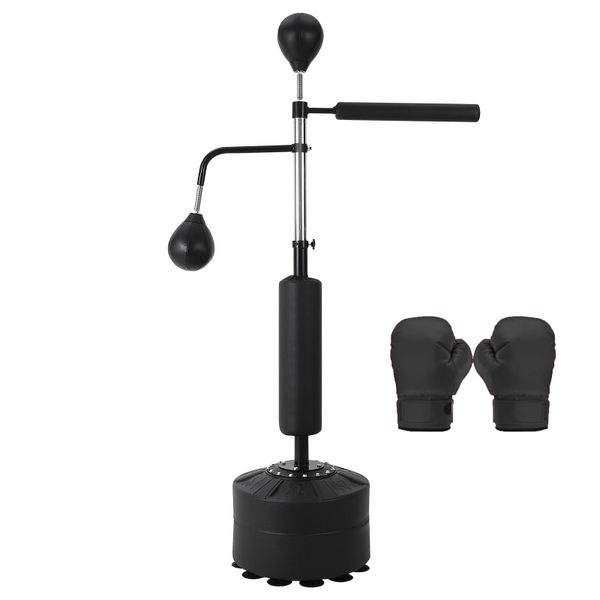 360 Height Adjustable Boxing Training Set with Gloves for Home Gym
