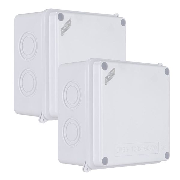 Veti Junction Box, 100x100x70mm, Pack of x2 (VJ10107G)