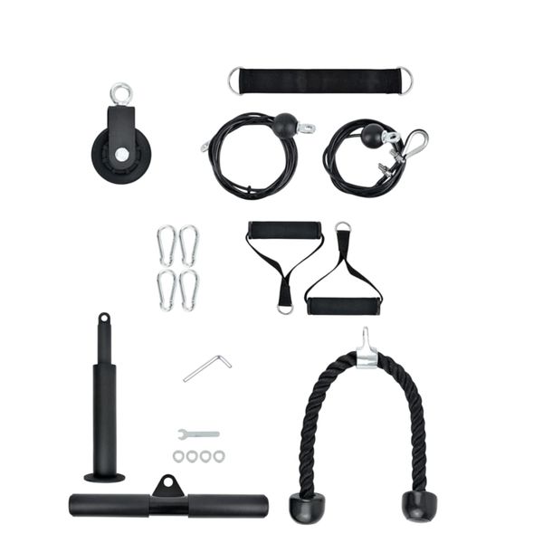 Metal Gym Pulley Set - Adjustable Home Gym Pulley System Set