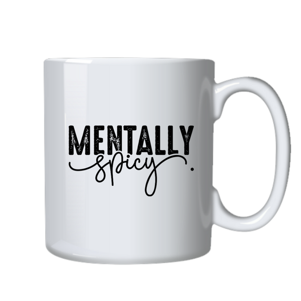 Mentally Spicy Sarcastic Fun Mug Office Coworkr Birthday Christmas Gift 402