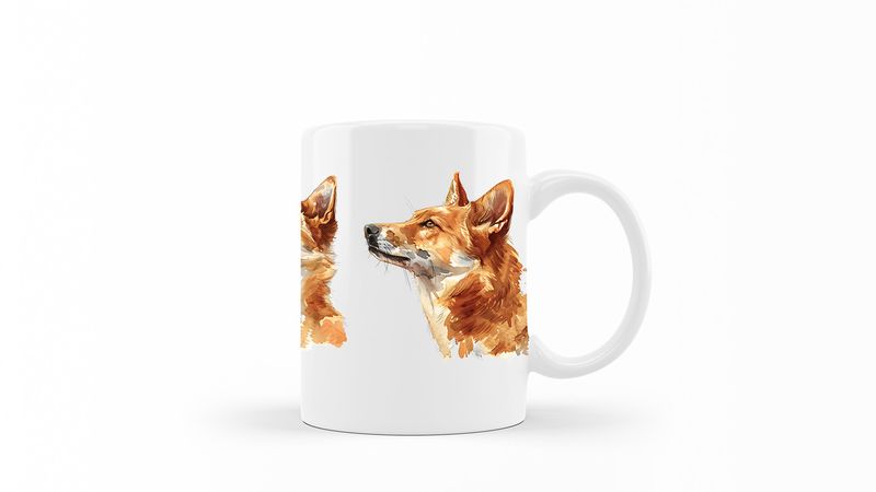 New-Guinea-Singing-Dog Printed Coffee Mug