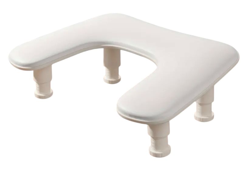 WHITE U-Shaped Adjustable Nail Arm Rest