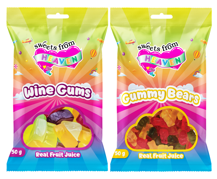 12Pk | Sweets from Heaven | Gums, Bears | Sweets &amp; Chocolate Hampers | 50g